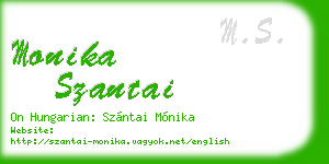 monika szantai business card