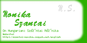 monika szantai business card